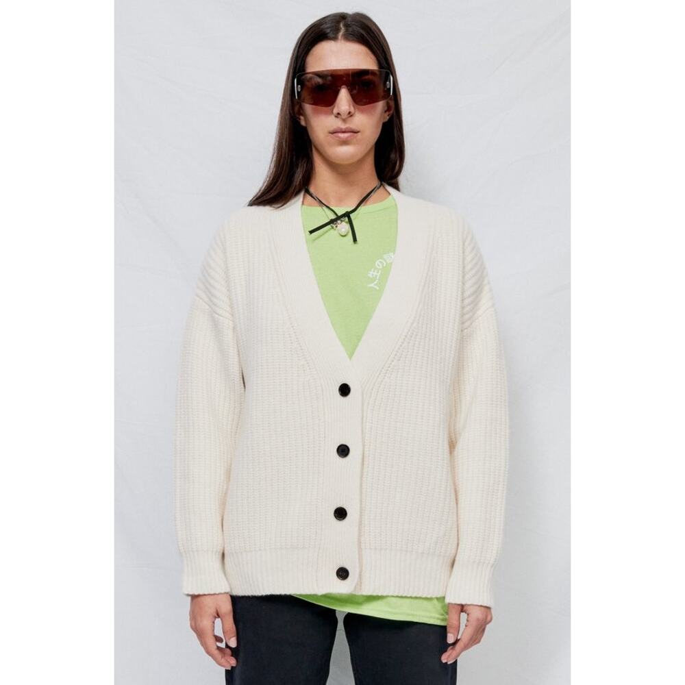 DEMYLEE S wool regan cardigan in off white